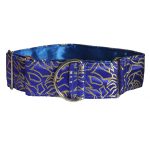 Martingale halsband blauw chic (brokaat)