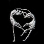 Windhonden Broche - Twee Windhonden