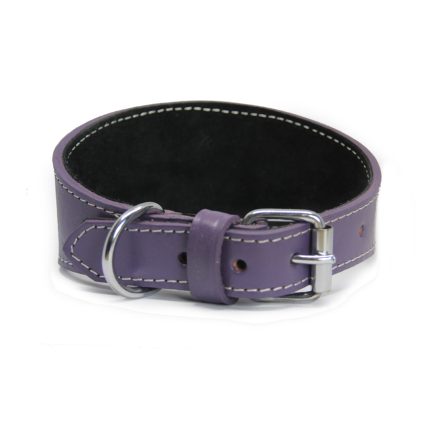 Leren windhonden halsband - Paars