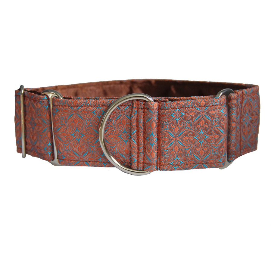royalty_bruin Martingale halsband bruin royalty (brokaat) - Afbeelding 1