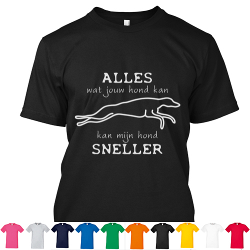 t-shirt heren Snelste Windhond T-shirt - Heren <br /> S t/m XXL - Afbeelding 1
