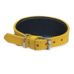 Leren windhonden halsband - Geel